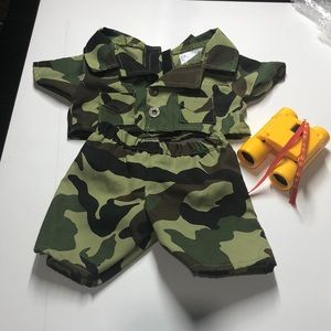 Build-a- bear camouflage outfit with binoculars